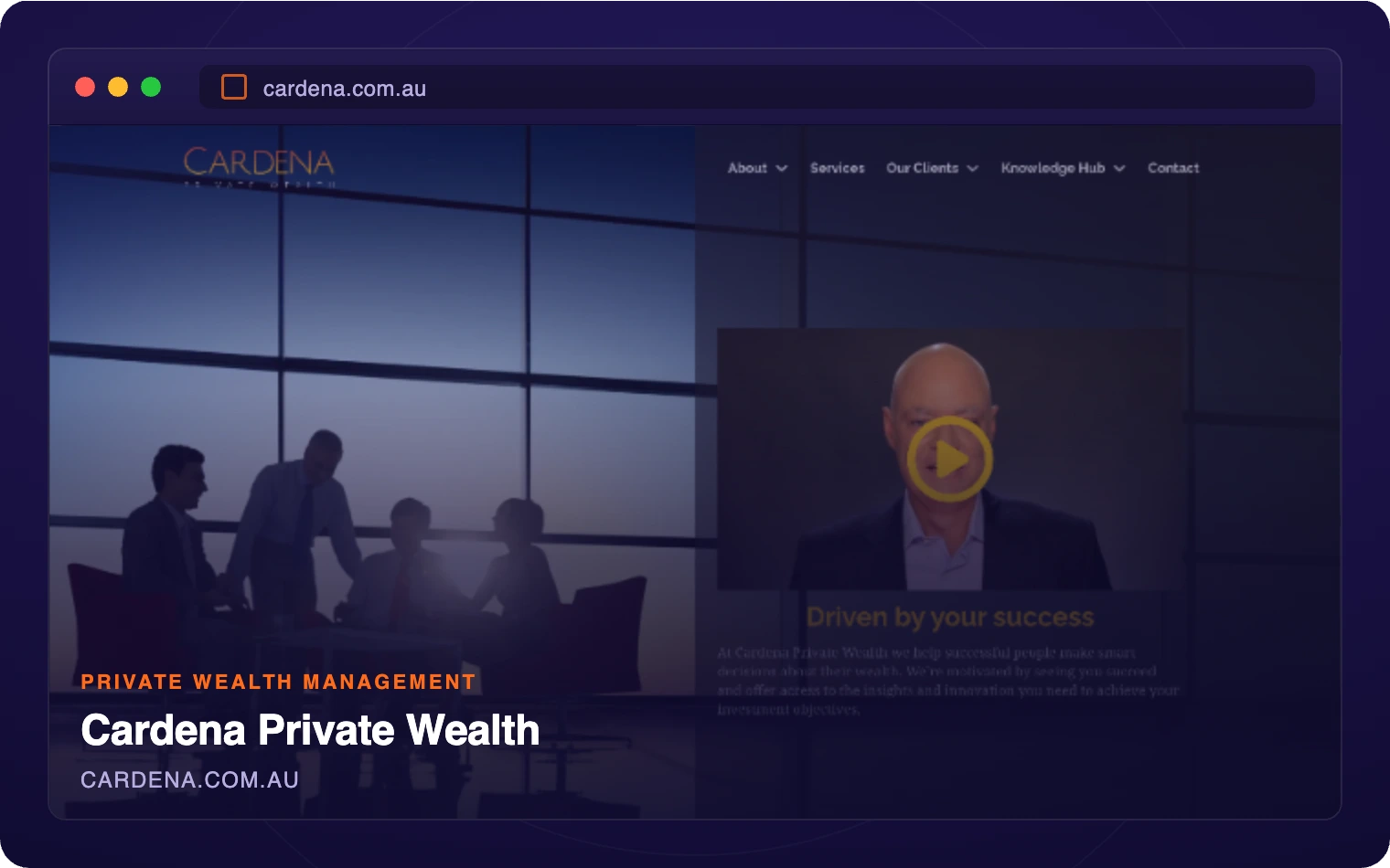 Cardena Private Wealth website homepage
