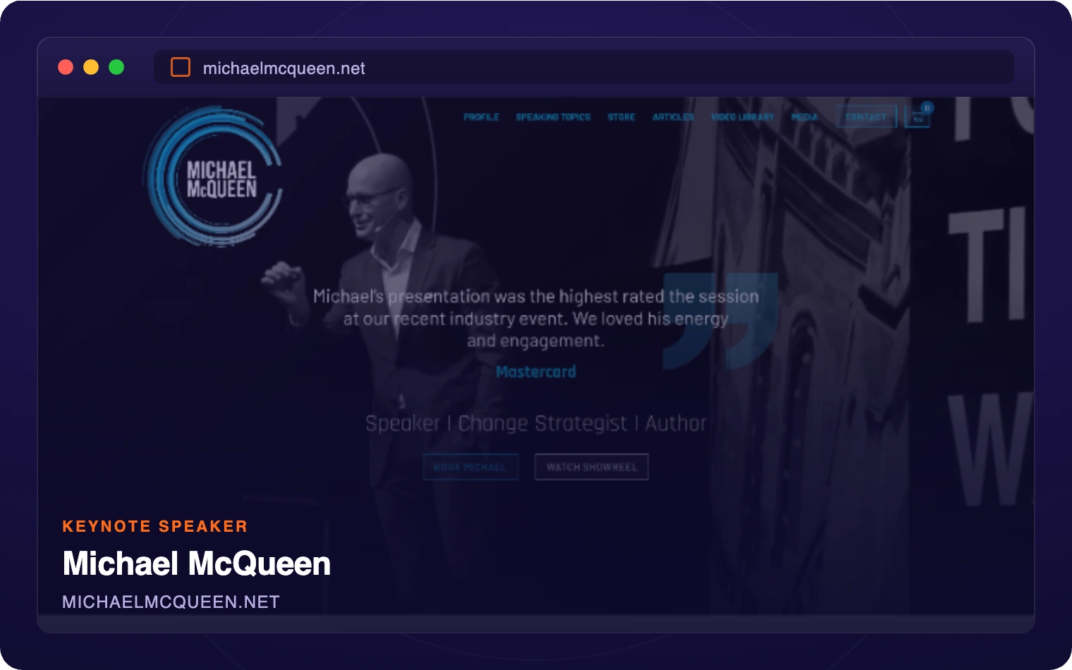 Michael McQueen — keynote speaker website homepage