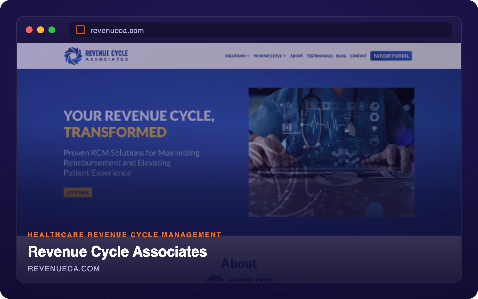 Revenue Cycle Associates website homepage
